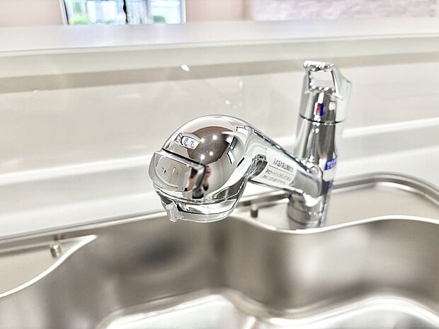 【その他設備(浄水器)】いつでも清潔なおいしいお水を。一つの水栓で水道水と浄水を使い分け。