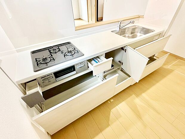 【その他設備(スライド収納)】使いやすさを優先したスライド式収納タイプ！