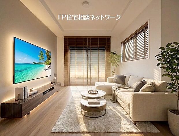 【LDK│16.1帖】 本画像はAIがCGで家具を作成しており、実際の現地に家具は設置されておりません。また、販売価格に家具等は含まれておりません。