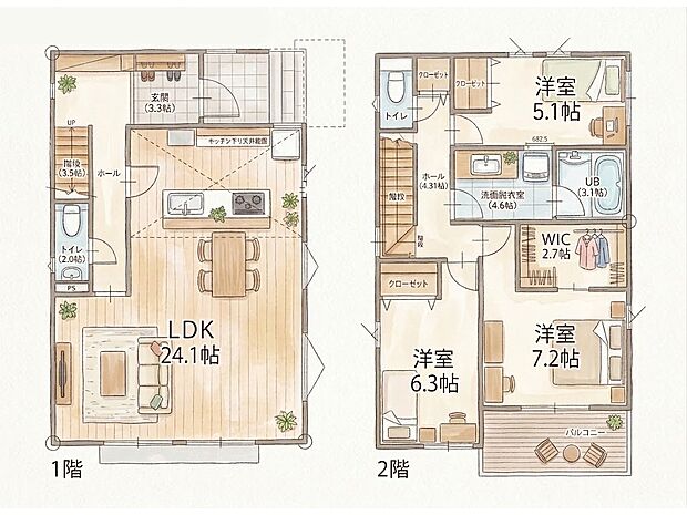 3号棟間取図