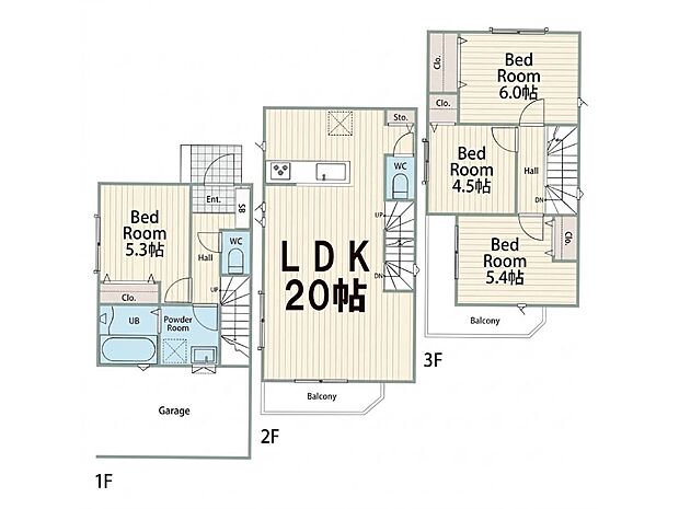 【4LDK】No.2間取図