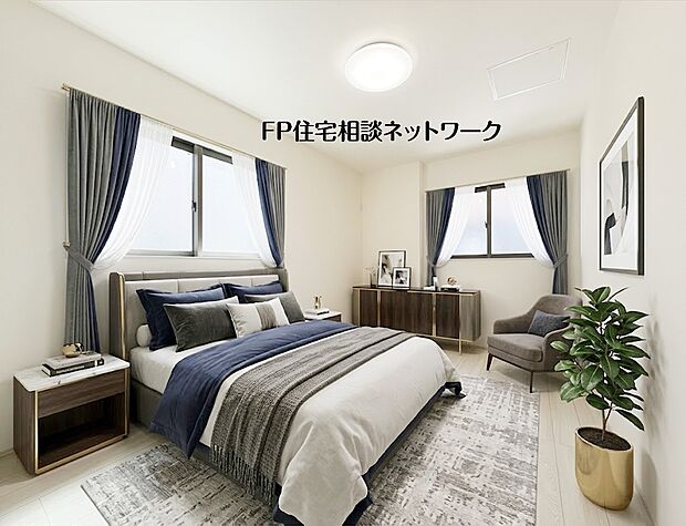 【洋室】【洋室│7.5帖】  本画像はAIがCGで家具を作成しており、実際の現地に家具は設置されておりません。また、販売価格に家具等は含まれておりません。