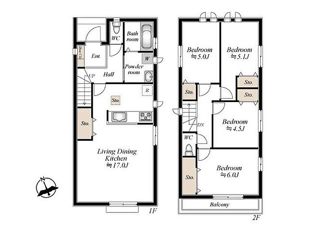 (A号棟)、価格2790万円、4LDK、土地面積120.5m2、建物面積90.67m2