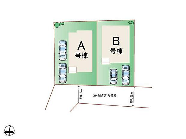 【全体区画図】A号棟、B号棟のご案内です♪