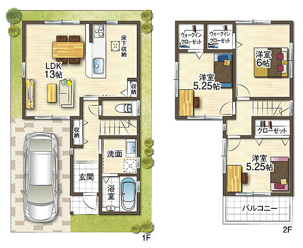 3LDKプラン(ウォークインクローゼット2箇所)