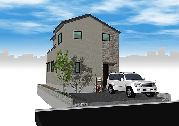 イメージパースにつき実際とは異なります。
駐車場スペース2台分