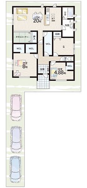 平屋建て・収納豊富