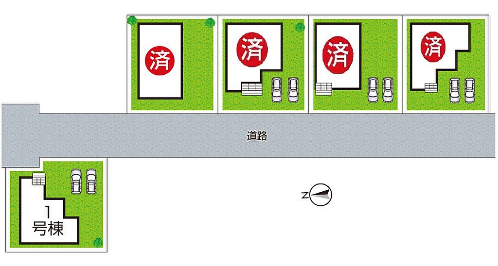 全５区画　前面道路６ｍ