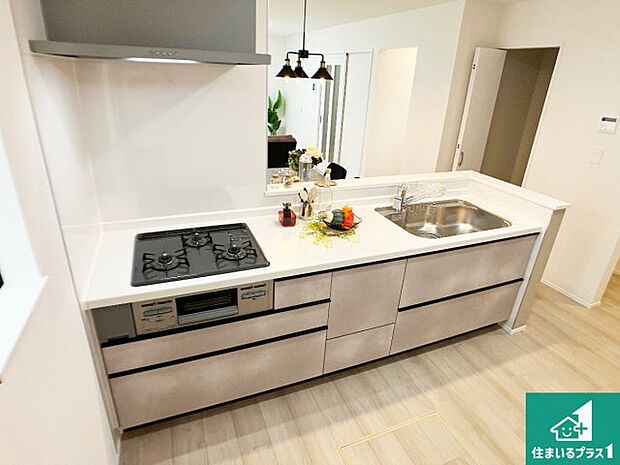 子供を見守りながらお料理が出来るため家族のコミュニケーションか増えます♪スペースが広く確保されている為お子様が大きくなったときは一緒に料理を楽しめます♪