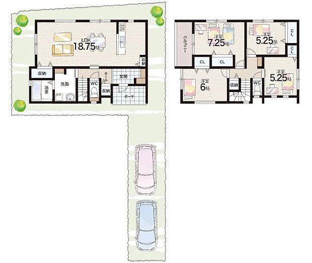 【4LDK】○多田小学校・・・徒歩8分 ○多田中学校・・・徒歩14分