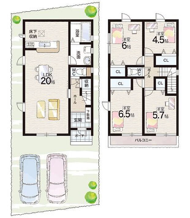 【4LDK】○金田小学校・・・徒歩12分 ○八幡東中学校・・・徒歩19分