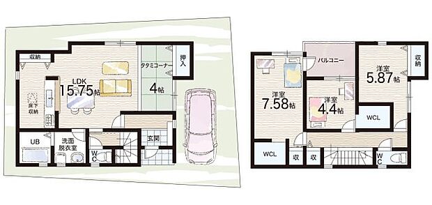 【3LDK】○金岡小学校・・・徒歩１１分 ○金岡南中学校・・・徒歩２０分