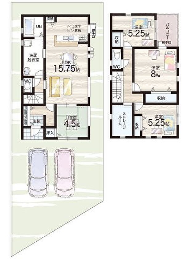 【4LDK+S(納戸)】○玉手小学校・・・徒歩７分 ○玉手中学校・・・徒歩８分