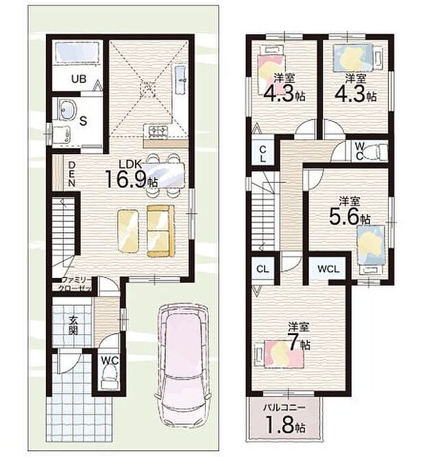 【4LDK】○西大冠小学校・・・徒歩7分 ○城南中学校・・・徒歩10分