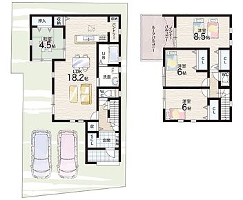 ○御所小学校・・・徒歩9分 ○御所中学校・・・徒歩14分 
