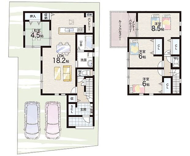 【4LDK】○御所小学校・・・徒歩9分 ○御所中学校・・・徒歩14分