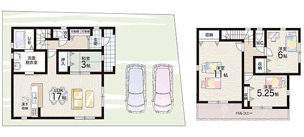 【4LDK】○広陵北小学校・・・徒歩10分 ○広陵中学校・・・徒歩29分