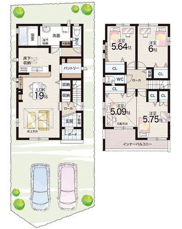 【3LDK】○殿山第一小学校・・・徒歩4分 ○第一中学校・・・徒歩5分