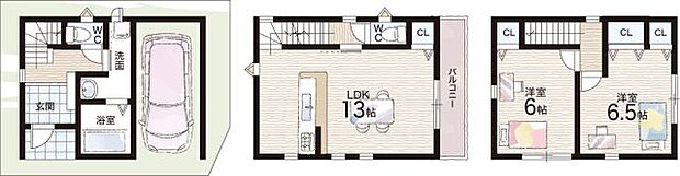 【2LDK】○北豊島小学校・・・徒歩３分 ○北豊島中学校・・・徒歩９分