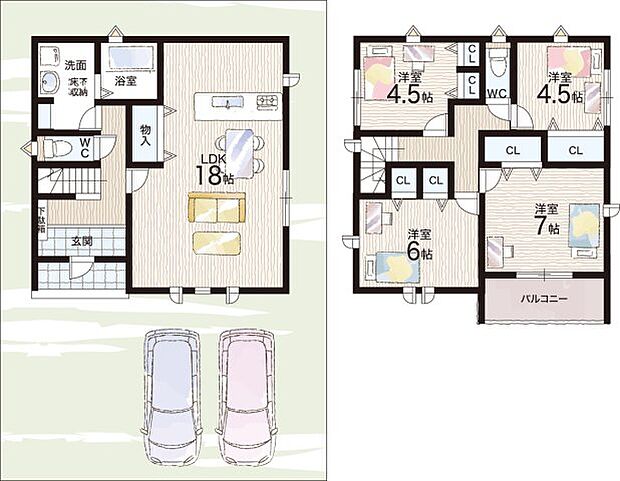 【4LDK】○東小学校・・・徒歩２分 ○第六中学校・・・徒歩５分