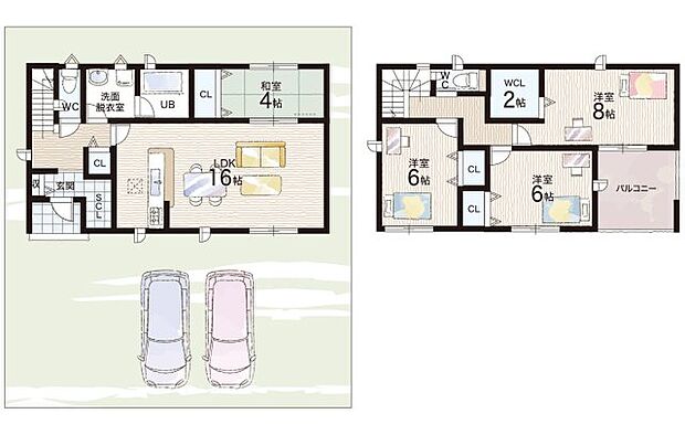 【4LDK】○前栽小学校・・・徒歩28分 ○西中学校・・・徒歩48分