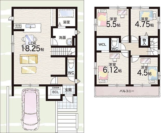 【4LDK】○樟葉北小学校・・・徒歩9分 ○楠葉中学校・・・徒歩7分