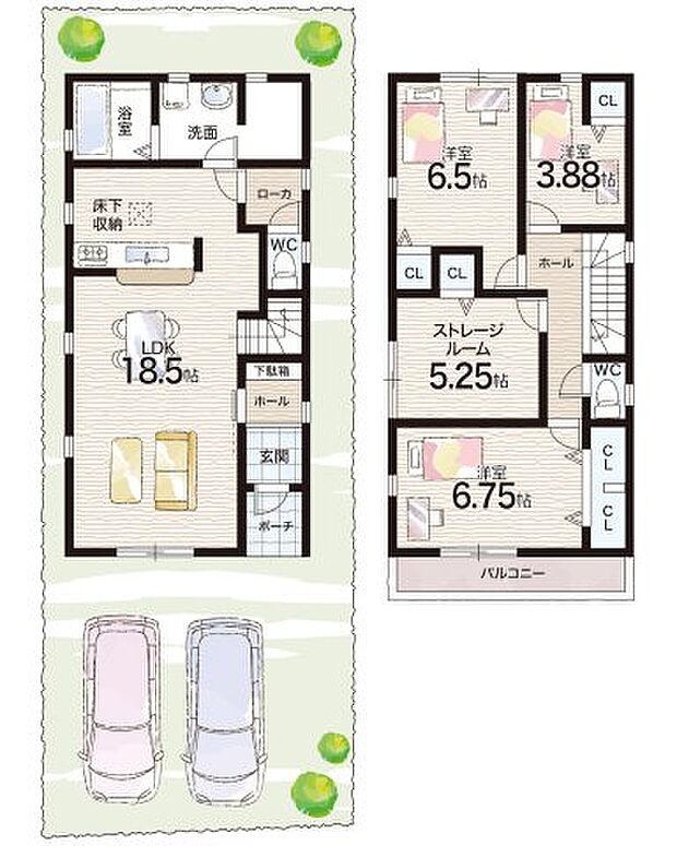 【3LDK+S(納戸)】○千鳥が丘小学校・・・徒歩9分 ○垂水中学校・・・徒歩10分