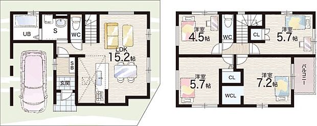 【4LDK】○沖小学校・・・徒歩5分 ○第二中学校・・・徒歩8分