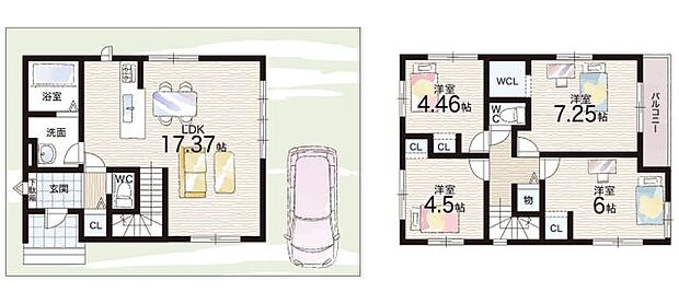 【4LDK】○亀岡小学校・・・徒歩6分 ○亀岡中学校・・・徒歩6分