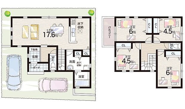 【4LDK】○川西北小学校・・・徒歩14分 ○川西中学校・・・徒歩5分