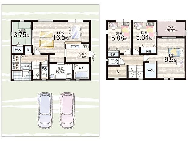 【4LDK】○神照小学校・・・徒歩23分 ○北中学校・・・徒歩30分