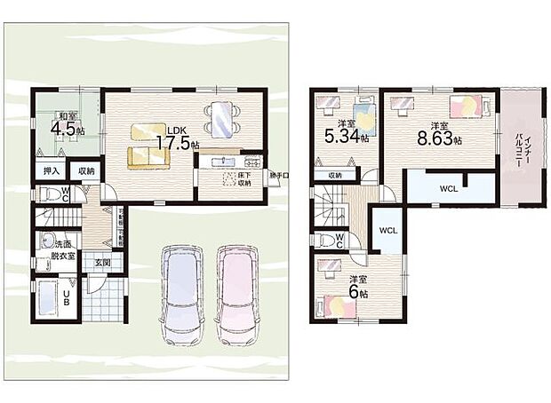 【4LDK】○神照小学校・・・徒歩23分 ○北中学校・・・徒歩30分