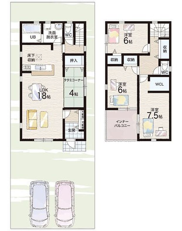 【3LDK】○豊郷小学校・・・徒歩5分 ○豊日中学校・・・徒歩15分