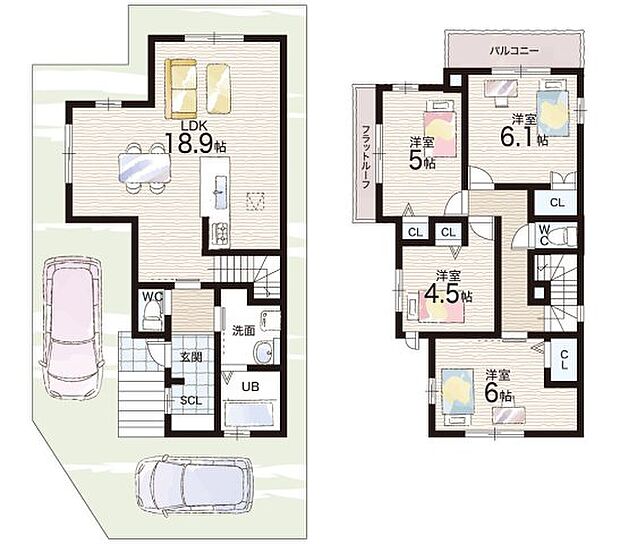 【4LDK】○小部東小学校・・・徒歩8分 ○小部中学校・・・徒歩9分