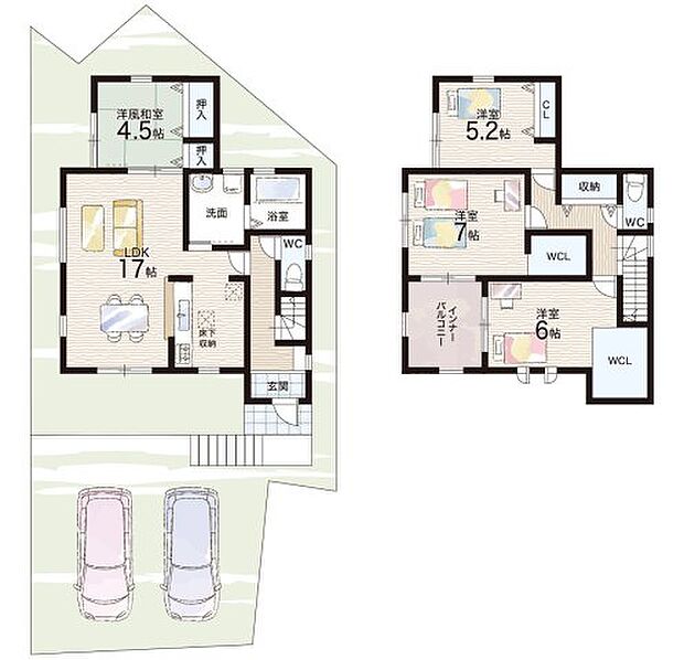 【4LDK】○殿山第一小学校・・・徒歩2分 ○第一中学校・・・徒歩2分