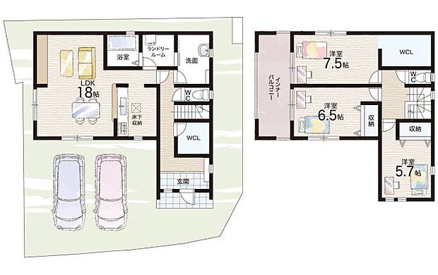 【3LDK】○新条小学校・・・徒歩17分 ○春木中学校・・・徒歩11分