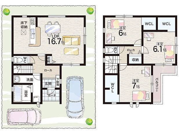 【3LDK】○啓明小学校・・・徒歩１２分 ○第九中学校・・・徒歩１５分