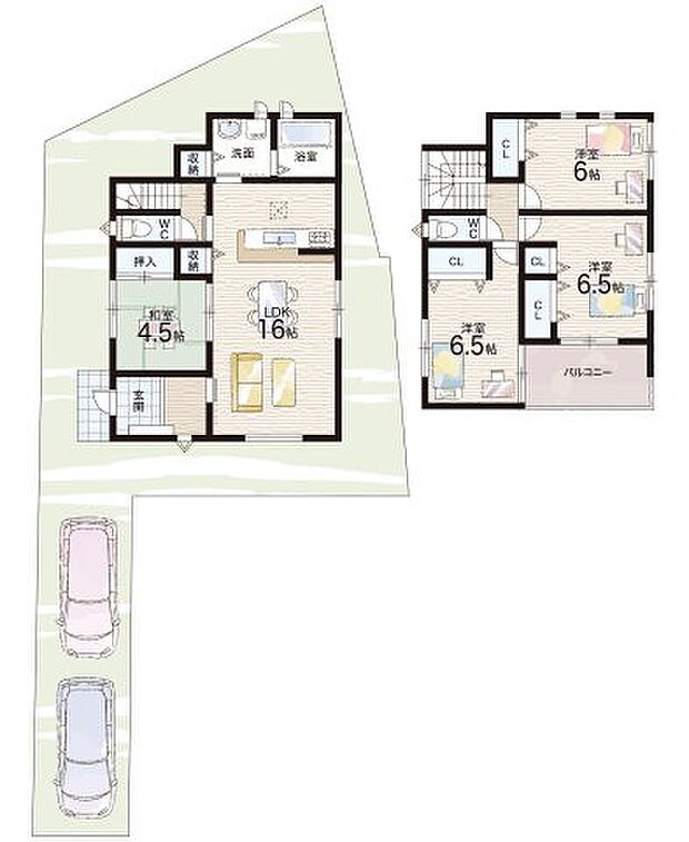 【4LDK】○班鳩小学校・・・徒歩２６分 ○班鳩中学校・・・徒歩２４分