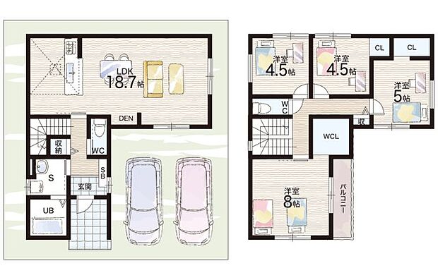 【4LDK】○岩船小学校・・・徒歩１８分 ○第四中学校・・・徒歩８分