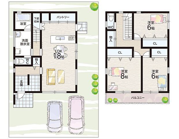 【3LDK】○北中小学校・・・徒歩16分 ○第三中学校・・・徒歩8分