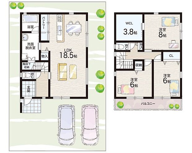 【3LDK】○北中小学校・・・徒歩16分 ○第三中学校・・・徒歩8分