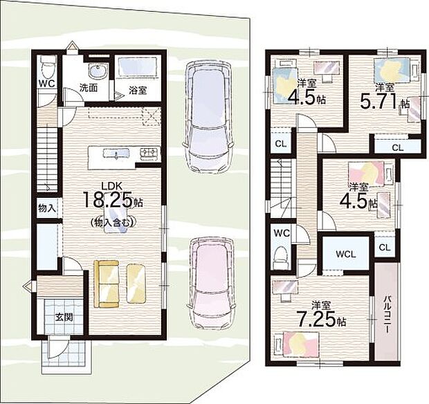 【4LDK】○第五小学校・・・徒歩14分 ○第六中学校・・・徒歩11分