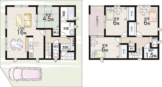【4LDK+S(納戸)】○英田北小学校・・・徒歩10分 ○英田中学校・・・徒歩15分