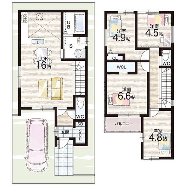 【4LDK】○五領小学校・・・徒歩17分 ○五領中学校・・・徒歩20分