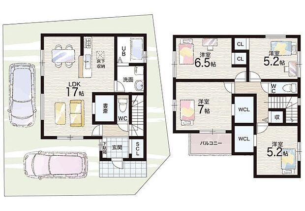 【4LDK】○福泉上小学校・・・徒歩3分 ○福泉中学校・・・徒歩32分