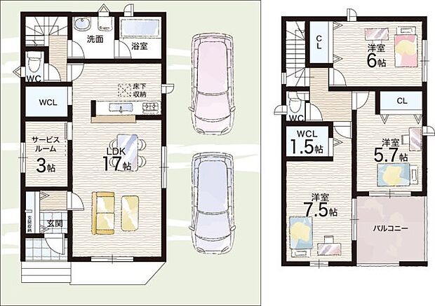 【3LDK+S(納戸)】○楠根小学校・・・徒歩９分 ○楠根中学校・・・徒歩１０分