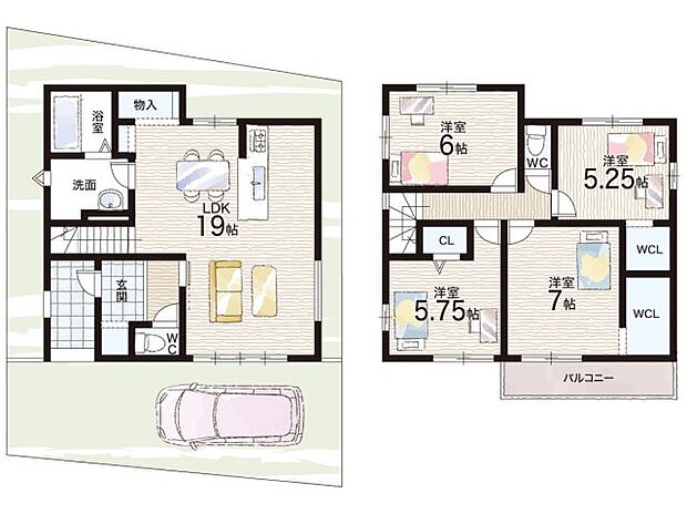 【4LDK】○今池小学校・・・徒歩１３分 ○西城陽中学校・・・徒歩３６分