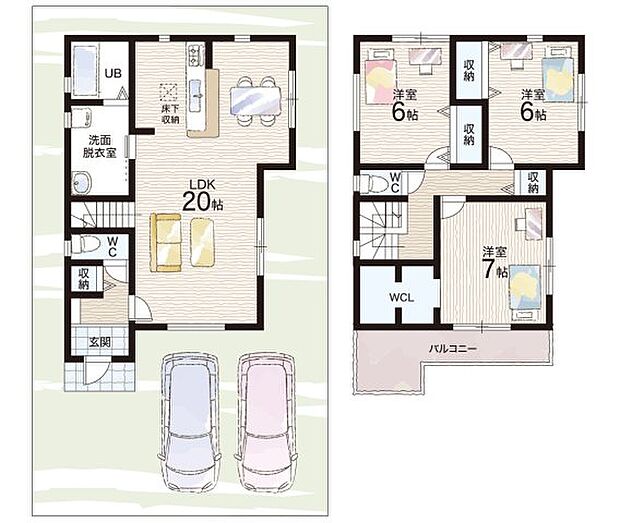 【3LDK】○河合第一小学校・・・徒歩17分 ○河合第一中学校・・・徒歩17分
