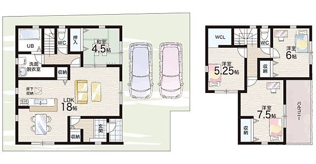 【4LDK】○平野小学校・・・徒歩9分 ○平野中学校・・・徒歩17分