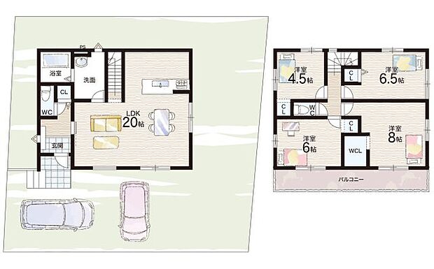 【4LDK】○石山小学校・・・徒歩20分 ○石山中学校・・・徒歩28分